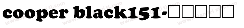 cooper black151字体转换